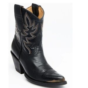 Idyllwind Black Full-Grain Leather Western Booties | Size 8.5 | Worn Once